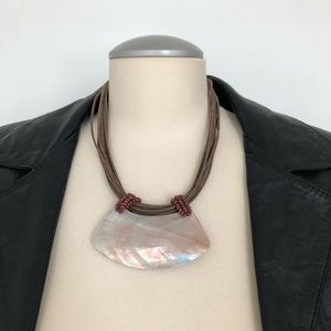 Shell statement necklace